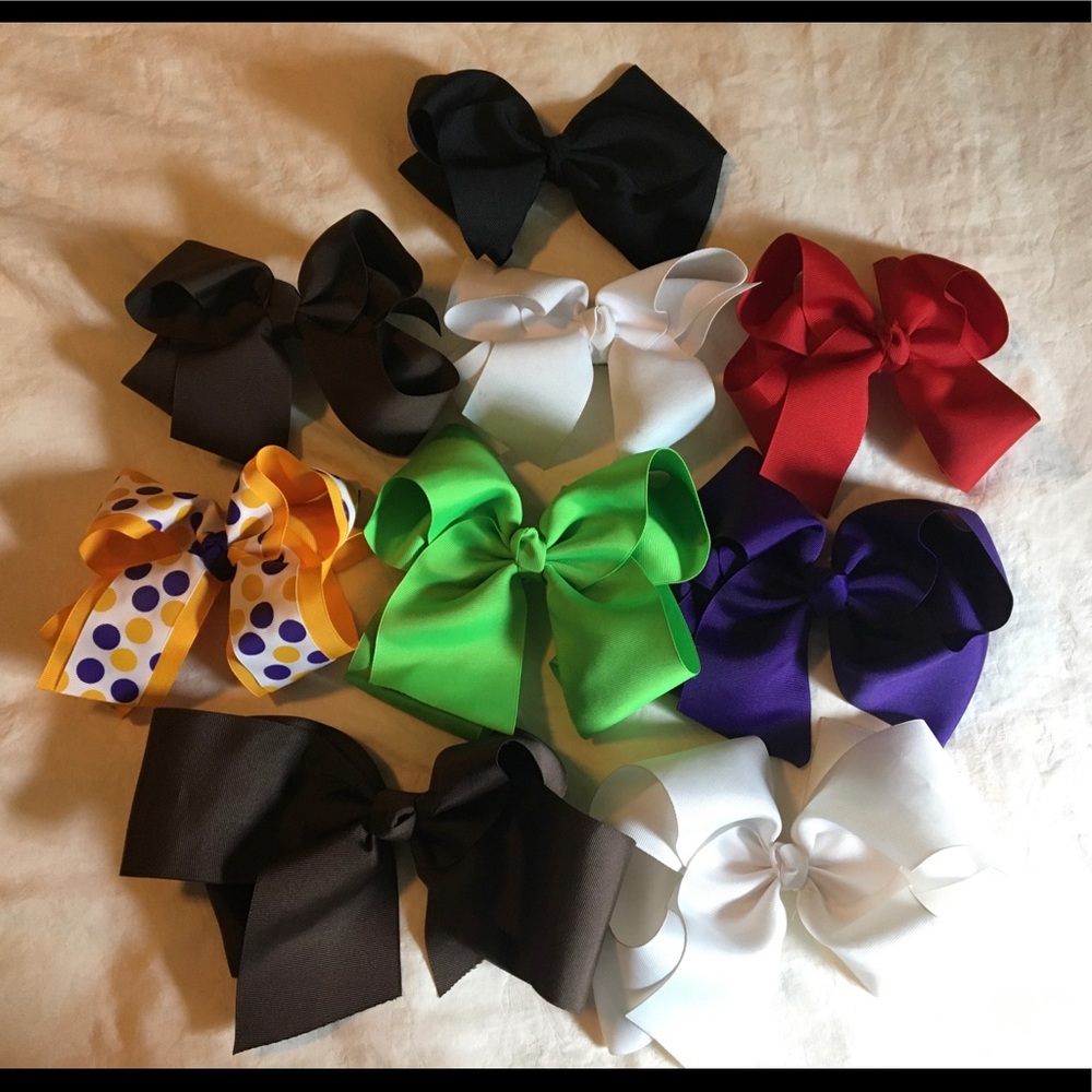 9 Hair Bows Bundle